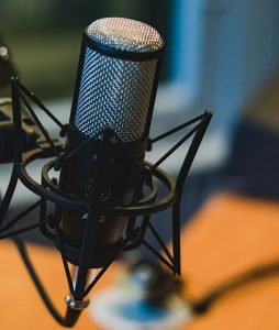 A closeup of a microphone