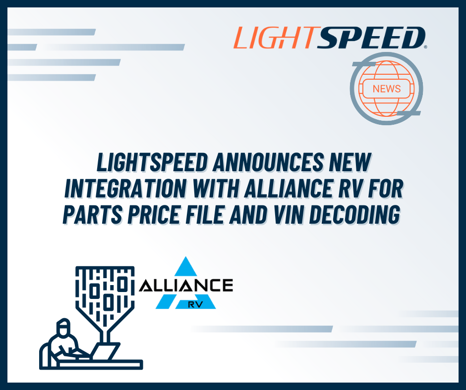 Lightspeed News Integration Announcement with Alliance RV Lightspeed News Integration Announcement with Alliance RV
