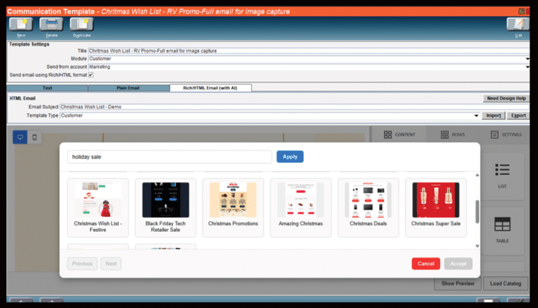 Screenshot of emailmarketing
